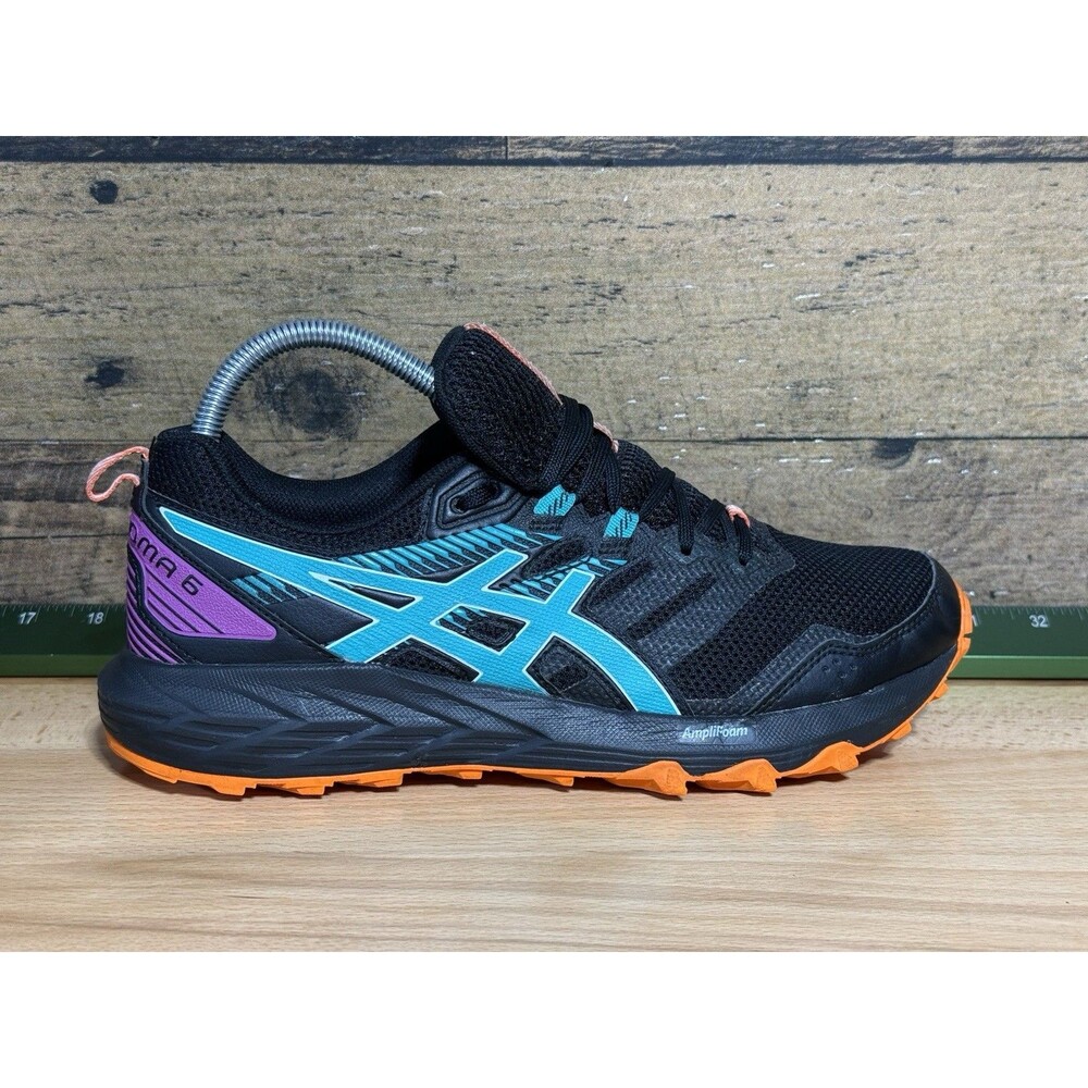 Asics Gel-Sonoma Trail Running Shoes Black Lavender Green 9 Beautiful Colorway - Picture 5 of 11
